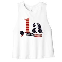 Comma La Kamala Harris For President 2024 Women's Racerback Cropped Tank