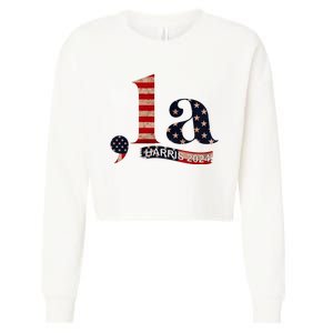 Comma La Kamala Harris For President 2024 Cropped Pullover Crew