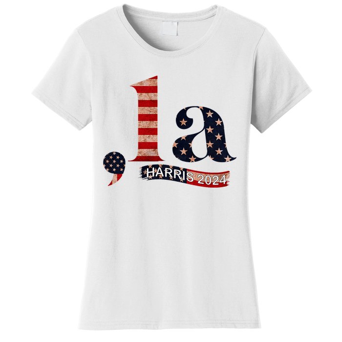 Comma La Kamala Harris For President 2024 Women's T-Shirt