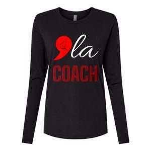 Comma La Kamala Harris Tim Walz Coach 2024 La Comma Womens Cotton Relaxed Long Sleeve T-Shirt