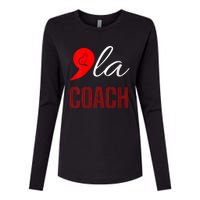 Comma La Kamala Harris Tim Walz Coach 2024 La Comma Womens Cotton Relaxed Long Sleeve T-Shirt