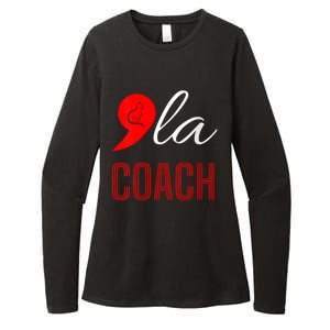 Comma La Kamala Harris Tim Walz Coach 2024 La Comma Womens CVC Long Sleeve Shirt