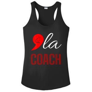 Comma La Kamala Harris Tim Walz Coach 2024 La Comma Ladies PosiCharge Competitor Racerback Tank