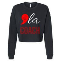 Comma La Kamala Harris Tim Walz Coach 2024 La Comma Cropped Pullover Crew