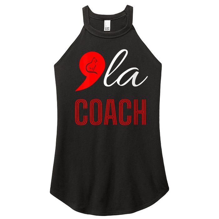 Comma La Kamala Harris Tim Walz Coach 2024 La Comma Women's Perfect Tri Rocker Tank