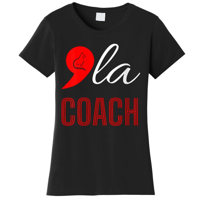 Comma La Kamala Harris Tim Walz Coach 2024 La Comma Women's T-Shirt