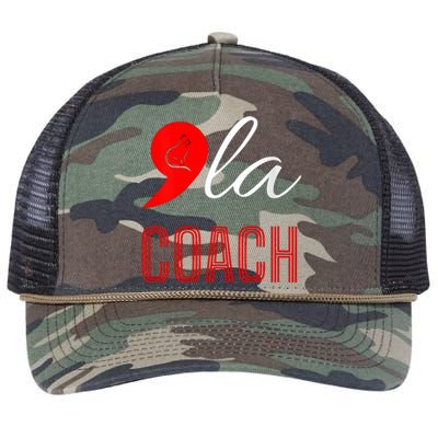 Comma La Kamala Harris Tim Walz Coach 2024 La Comma Retro Rope Trucker Hat Cap