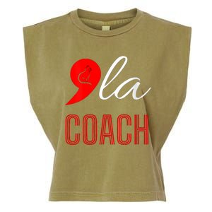 Comma La Kamala Harris Tim Walz Coach 2024 La Comma Garment-Dyed Women's Muscle Tee