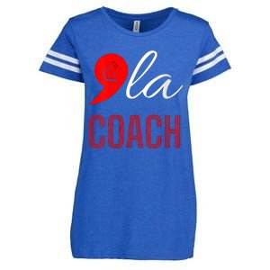 Comma La Kamala Harris Tim Walz Coach 2024 La Comma Enza Ladies Jersey Football T-Shirt