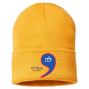 Comma La Kamala Hebrew Alphabet Sustainable Knit Beanie