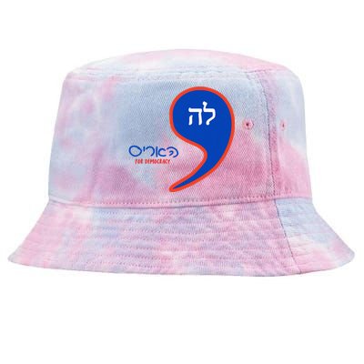 Comma La Kamala Hebrew Alphabet Tie-Dyed Bucket Hat