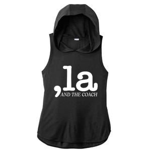 Comma La Kamala Harris Tim Walz Coach 2024 La Comma Ladies PosiCharge Tri-Blend Wicking Draft Hoodie Tank