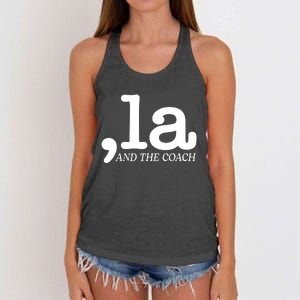 Comma La Kamala Harris Tim Walz Coach 2024 La Comma Women's Knotted Racerback Tank