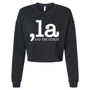 Comma La Kamala Harris Tim Walz Coach 2024 La Comma Cropped Pullover Crew