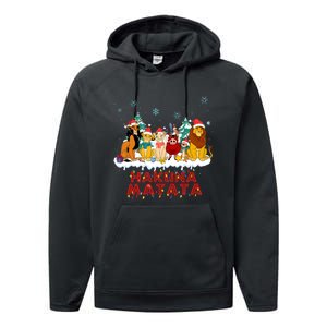 Christmas Lion King Hakuna Merry Christmas Performance Fleece Hoodie