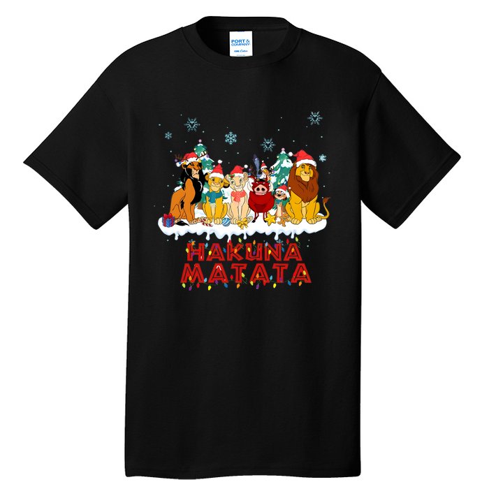 Christmas Lion King Hakuna Merry Christmas Tall T-Shirt