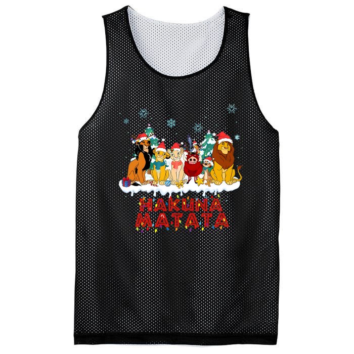 Christmas Lion King Hakuna Merry Christmas Mesh Reversible Basketball Jersey Tank