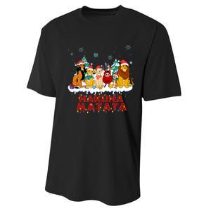 Christmas Lion King Hakuna Merry Christmas Performance Sprint T-Shirt