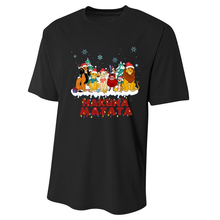 Christmas Lion King Hakuna Merry Christmas Performance Sprint T-Shirt