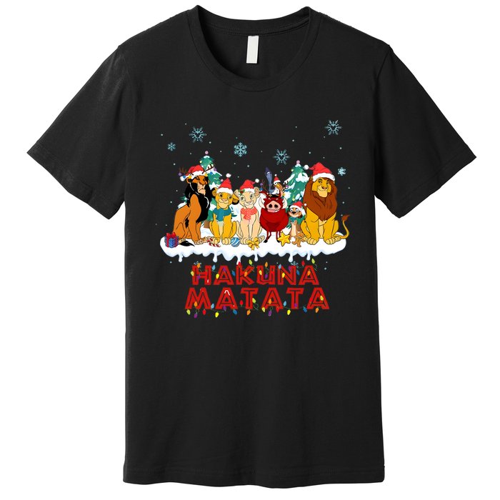 Christmas Lion King Hakuna Merry Christmas Premium T-Shirt