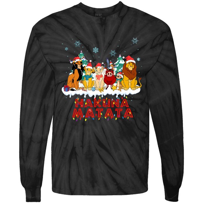 Christmas Lion King Hakuna Merry Christmas Tie-Dye Long Sleeve Shirt