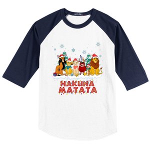 Christmas Lion King Hakuna Merry Christmas Baseball Sleeve Shirt