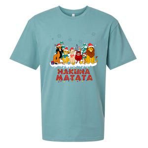 Christmas Lion King Hakuna Merry Christmas Sueded Cloud Jersey T-Shirt