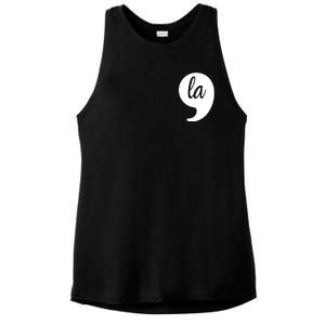 Comma La Kamala Harris For President 2024 Election Pocket Logo Ladies PosiCharge Tri-Blend Wicking Tank