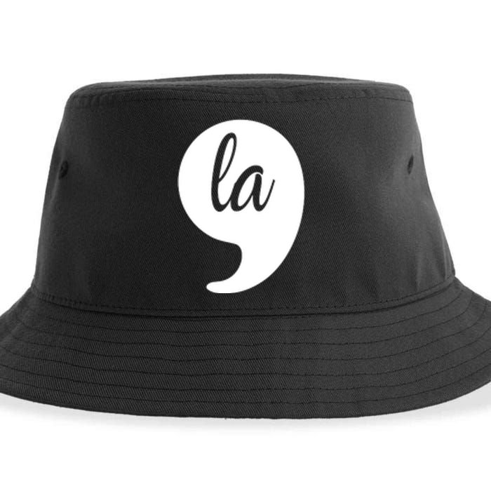 Comma La Kamala Harris For President 2024 Election Pocket Logo Sustainable Bucket Hat