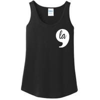 Comma La Kamala Harris For President 2024 Election Pocket Logo Ladies Essential Tank