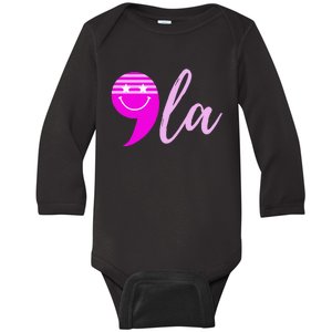 Comma La Kamala Harris Punctuation 47th President Vote Baby Long Sleeve Bodysuit