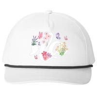 Comma La Kamala Harris Vintage Floral Feminine President Snapback Five-Panel Rope Hat