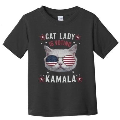 Cat Lady Kamala Harris For President 2024 Toddler T-Shirt