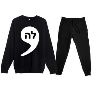 Comma La Kamala Hebrew Alphabet Cute Premium Crewneck Sweatsuit Set