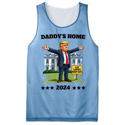 Cat Ladies Keep Out DaddyS Home Funny Trump President Mesh Reversible Basketball Jersey Tank