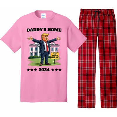 Cat Ladies Keep Out DaddyS Home Funny Trump President Pajama Set