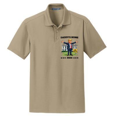 Cat Ladies Keep Out DaddyS Home Funny Trump President Dry Zone Grid Polo