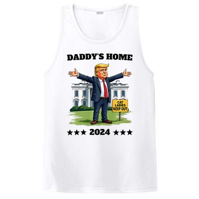 Cat Ladies Keep Out DaddyS Home Funny Trump President PosiCharge Competitor Tank