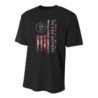 Comma La Kamala Harris 2024 We The People Us Flag Youth Performance Sprint T-Shirt