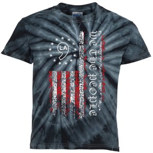 Comma La Kamala Harris 2024 We The People Us Flag Kids Tie-Dye T-Shirt