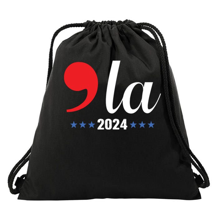 Comma La Kamala Harris For President 2024 Election Drawstring Bag