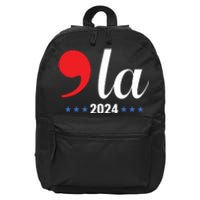 Comma La Kamala Harris For President 2024 Election 16 in Basic Backpack