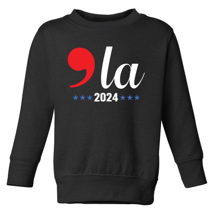 Comma La Kamala Harris For President 2024 Election Toddler Sweatshirt