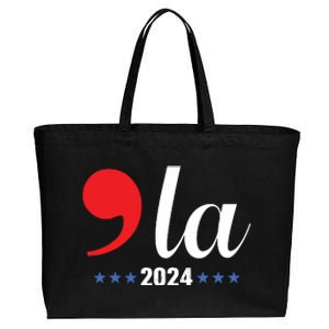 Comma La Kamala Harris For President 2024 Election Cotton Canvas Jumbo Tote