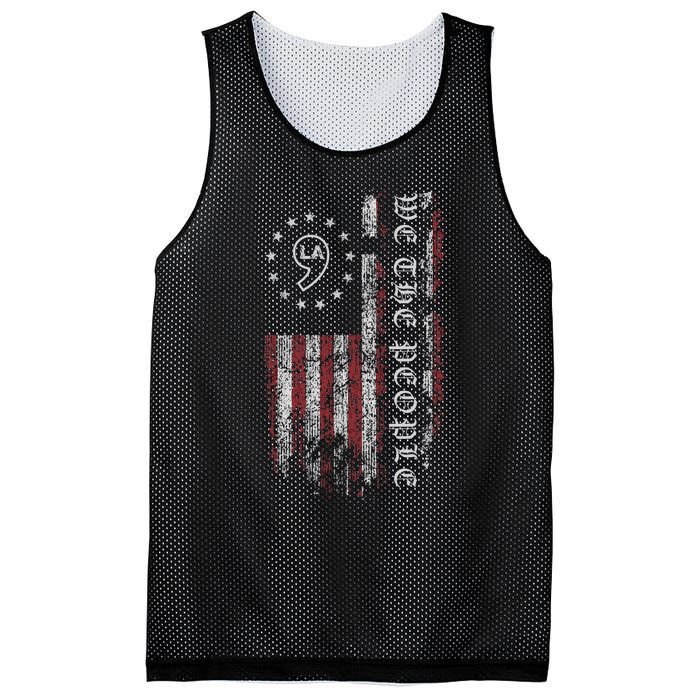 Comma La Kamala Harris 2024 We The People Us Flag Mesh Reversible Basketball Jersey Tank