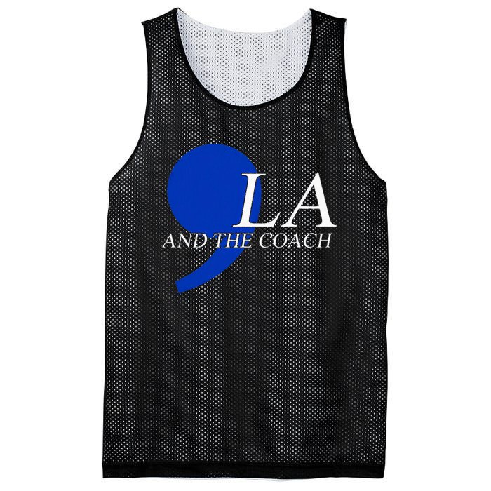 Comma La Kamala Harris Tim Walz Coach 2024 La Comma Mesh Reversible Basketball Jersey Tank