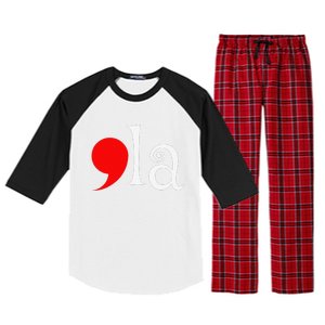 Comma La Kamala Harris 2024 Presidential Political Campaign Raglan Sleeve Pajama Set