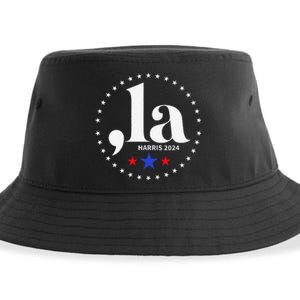 Comma La Kamala Harris For President 2024 Funny Kamala Us Sustainable Bucket Hat