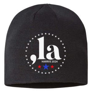 Comma La Kamala Harris For President 2024 Funny Kamala Us Sustainable Beanie