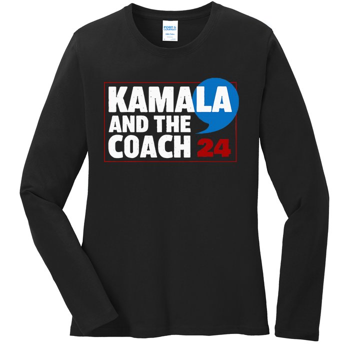 Comma La Kamala Harris 2024 Election Usa La Comma President Ladies Long Sleeve Shirt